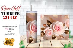Rose tumbler. Rose flowers tumbler sublimation Product Image 1