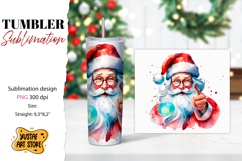 Christmas tumbler sublimation.Santa Claus tumbler Product Image 1