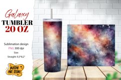Galaxy tumbler. watercolor galaxy sublimation Product Image 1