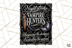 Nightstrike Vampire Hunters Halloween Sign PNG Graphic Art Product Image 3