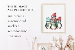 christmas cute penguin clipart, penguin sublimation Product Image 3