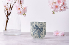 Blue Toile Coquette Bow Seamless Pattern, French Floral Product Image 9