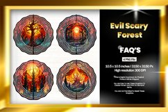 Evil Scary Forest Wind Spinner Sublimation - 04 Variations Product Image 1