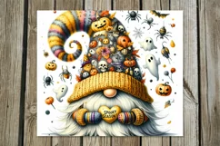 Halloween Gnome | 4 Skinny tumbler sublimation designs PLUS2 Product Image 5
