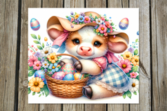 Easter cow | 4 spring Skinny tumbler Sublimation designs Product Image 5