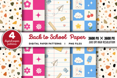 Back To School Digital Paper PNG Product Image 1