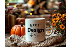 Thanksgiving 11oz white blank Coffee Mug Mockup Product Image 1