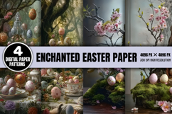 Enchanted Easter Digital Paper Pack PNG Product Image 1