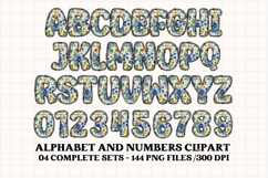 Cottagecore Alphabet png clipart, Floral letters doodle Product Image 3