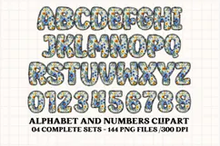Cottagecore Alphabet png clipart, Floral letters doodle Product Image 3
