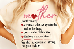 Mother's Day PNG, She is Mom PNG, Faux Yarn Mama PNG, Mother Product Image 5