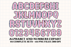 Unicorn Alphabet png clipart, unicorn letters doodle Product Image 3