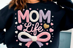 Mother's Day PNG, Faux Yarn Mama PNG Product Image 1