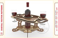 Wine Serving Tray - laser cutting file - Glowforge ready SVG Product Image 9