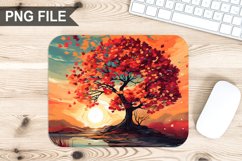 Autumn Tree Sublimation Mouse Pad PNG Design Product Image 1