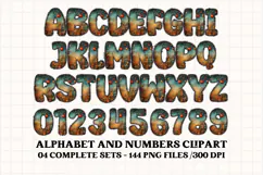 Christmas Alphabet png clipart, christmas letters doodle Product Image 3