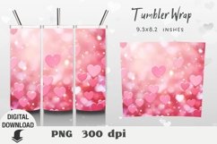 Valentine&#039;s Day Tumbler Wrap, heart Sublimation Product Image 1