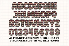 Christmas Alphabet png clipart, christmas doodle letters Product Image 3