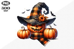 Halloween Pumpkins Sublimation - Clipart PNG Design Product Image 1