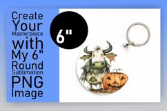 Funny Halloween Cow Round Design Product Image 1