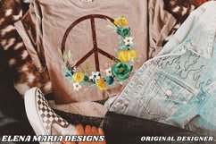 Floral Peace Boho Sublimation PNG Product Image 1