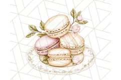 Pastel Tea Clip Art PNG with Sweets and Floral Accents Png Product Image 5