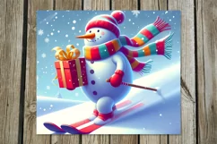 Xmas Snowman | 4 Christmas Skinny tumbler sublimation PL2 Product Image 5