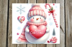 Xmas Snowman | Christmas Skinny tumbler sublimation designs Product Image 9