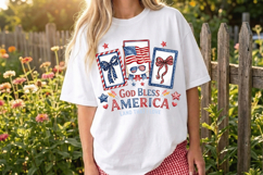 God Bless America PNG T-Shirt|4th of July PNG Sublimation Product Image 10