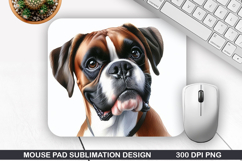 Boxer Dog Mouse Pad Sublimation, Animals Mouse Pad PNG Product Image 1