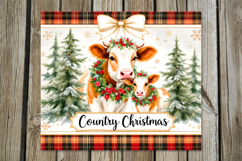 Country Christmas | 4 cow Sublimation Tumbler designs Product Image 5