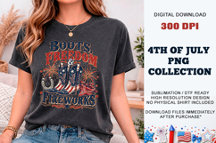 Boots, Freedom &amp; Fireworks PNG | Sublimation DTF Product Image 11
