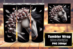 Beautiful 20oz Tumbler Artwork , Horse Product Image 1