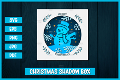 10 Christmas 3d paper cuts SVG I Christmas scene shadow box Product Image 10