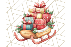 Vintage Christmas Clipart PNG, Cute Animals Holiday Elements Product Image 5