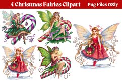 Christmas Fairies Clipart PNG Product Image 1