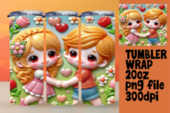 Sublimation-Ready Graphics for 20oz Tumbler , 3D Characters Product Image 1