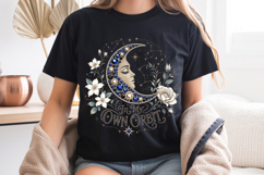 Rhinestone Crescent Moon PNG In My Own Orbit Sublimation Product Image 8