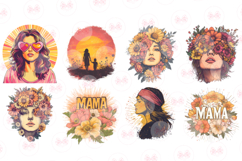 Retro Mothers Day Clipart Sublimation - 24 Png Bundle Product Image 3