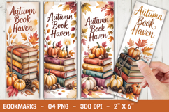 Autumn Book Haven Bookmark Sublimation Product Image 1