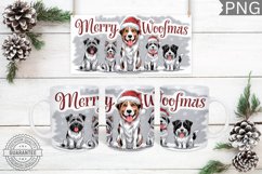 Merry Woofmas Mug Wrap - Christmas Mug Sublimation Product Image 1