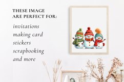 colorful Christmas snowman clipart, snowman sublimation Product Image 3