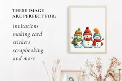 colorful Christmas snowman clipart, snowman sublimation Product Image 3