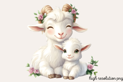 Mothers and Babies Nursery Animals PNG Product Image 1