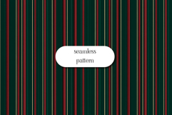 Dark Green Red and Gold Seamless Vertical Striped Pattern Product Image 1