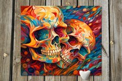 Halloween paint Skulls | Skinny tumbler sublimation designs Product Image 9