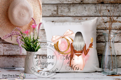 Mr And Mrs Silver Bride PNG Wedding Shirt Design Product Image 9