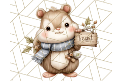 Thanksgiving Woodland Animals Clipart PNG Product Image 5