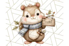 Thanksgiving Woodland Animals Clipart PNG Product Image 5
