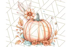 Fall Pumpkin Clipart PNG, Autumn Pumpkins, Jewel Tones Png Product Image 5